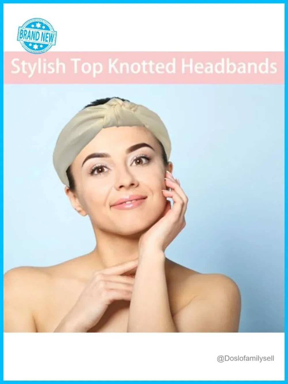 Spa Headband and Wristband Set with Hair Accessories & Cosmetic Bag